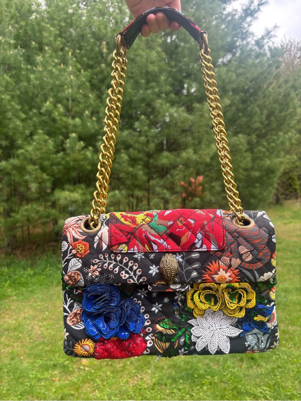 Kurt Geiger Embroidered Shoulder Bag - Picture 17 of 17
